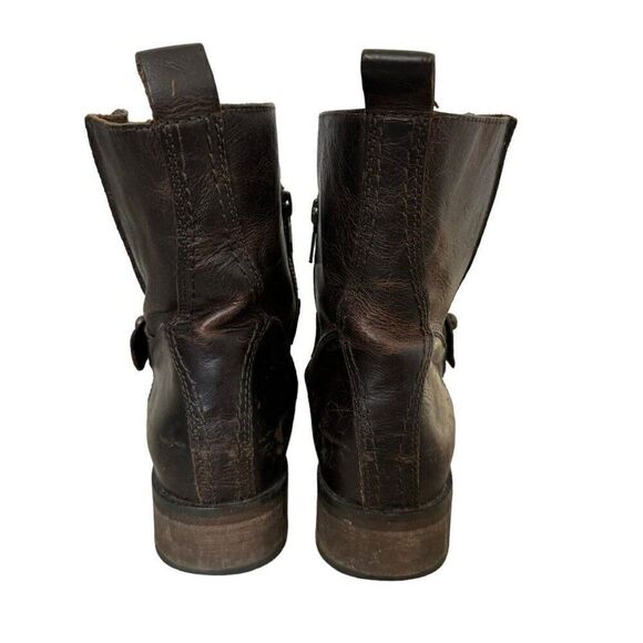 Spirit by Lucchese Olivia Short Brown Smooth Leather Ankle Western Boots Sz 7.5 - Picture 9 of 10